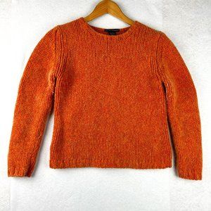 Sarah Spencer Burnt Orange Pullover Lambswool Angora Rabbit Hair Sweater Size M